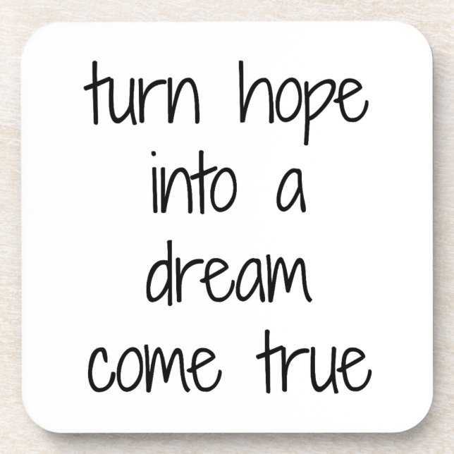 Sonho vem a verdadeira Porta copos plástica Duro (Frente)