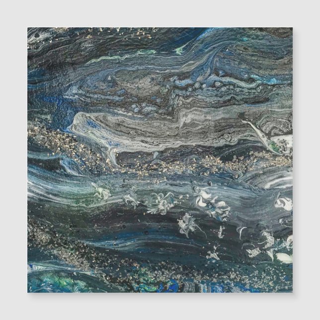 Sonhos da pintura de abstrato do oceano '20 (Frente)