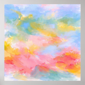 Sonhos de Algodão Doce | Impressão de Céu Abstrato