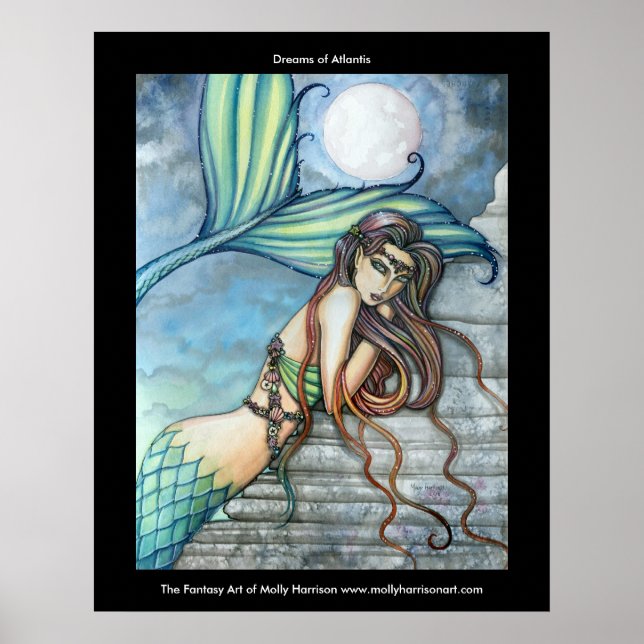 Sonhos de Atlantis Mermaid Poster (Frente)
