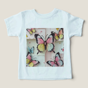 ✨ Sonhos De Borboleta Whimsical - Tee Cartoon-Styl
