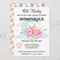 Sonhos de Dragão em Descanso - Convite para Chás d