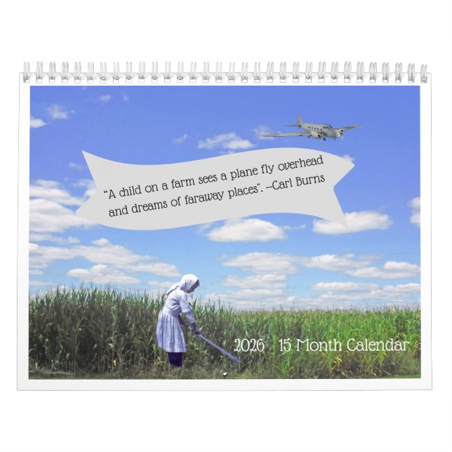 "Sonhos de Lugares Distantes" Calendário de 15 Mes (Capa)