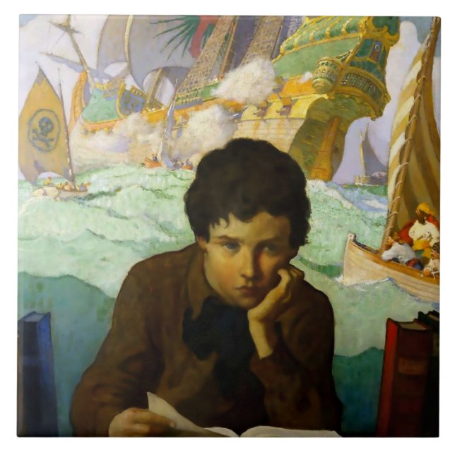 “Sonhos de Pirata” por NC Wyeth (Frente)
