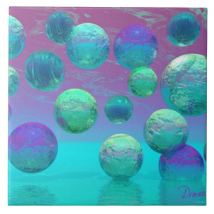 Sonhos do oceano - Aqua e fantasia violeta do