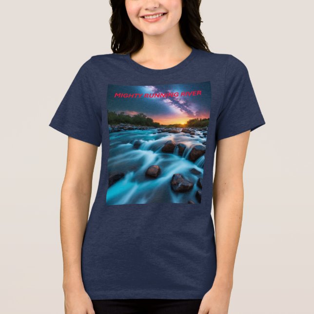 Sonhos do Rio Celestial - Abstrato Sunset & Starry (Frente)