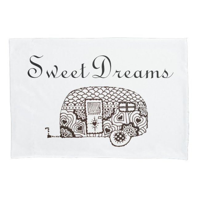 Sonhos doces do glamper preto e branco (Frente)