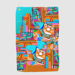 Sonhos Elétricos Laranja E Ciano — Desenho Abstrat