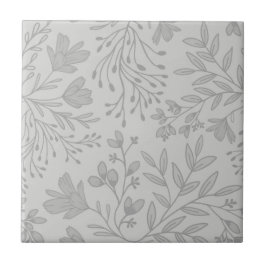 Sonhos Florais Inchados de Prados Brancos L5 Cinza