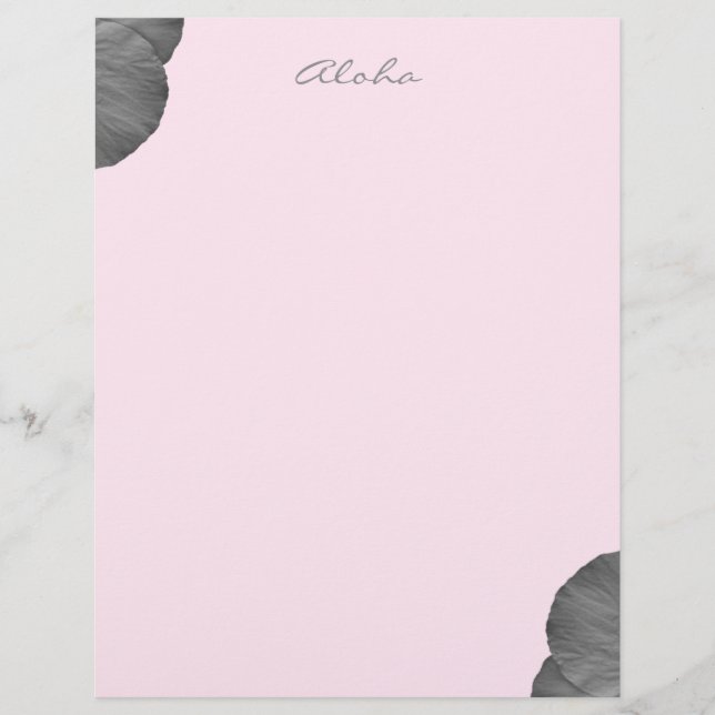 Sonhos havaianos em preto e branco (Frente)