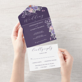 Sonhos Roxos Florais Casamento Simples