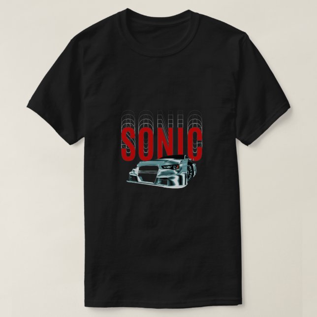 Sônico de Camisas de Carro (Frente do Design)