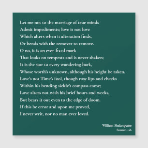 Sonnet 116Deixe-me não ao casamento das mentes ver