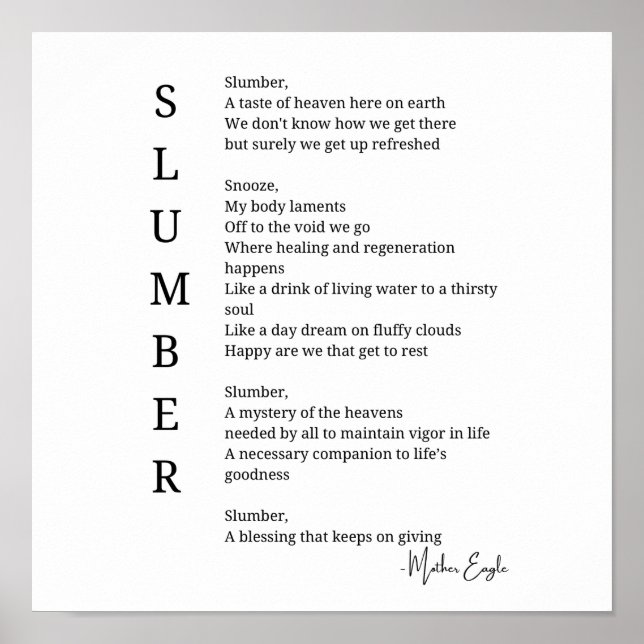 Sono sonhador poema poster muralha (Frente)