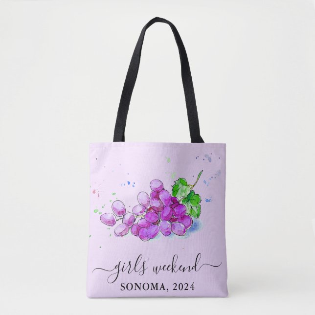 Sonoma Vineyard Winery Weekend Tote Bag (Frente)