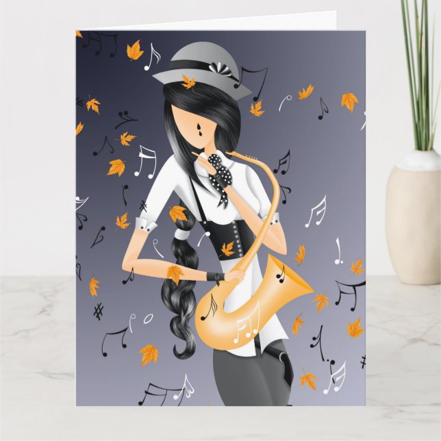 Sons instrumentais da natureza Cartão de Boas Fest (Frente)