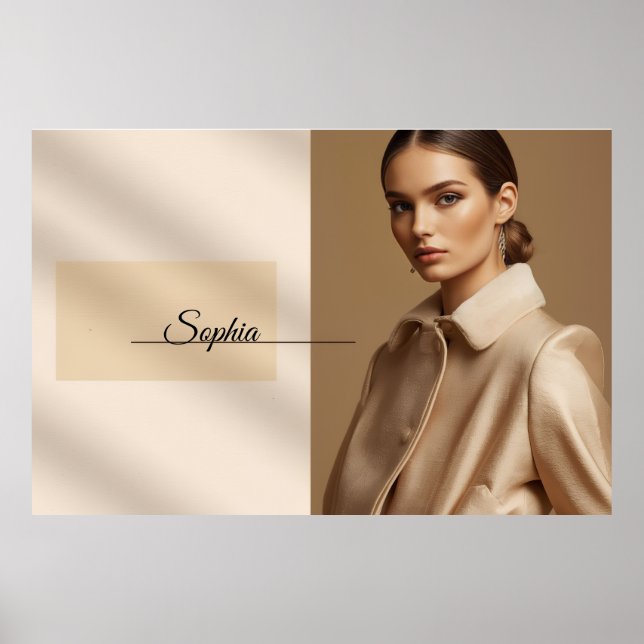 Sophia Chic Minimalist Typography Poster (Frente)