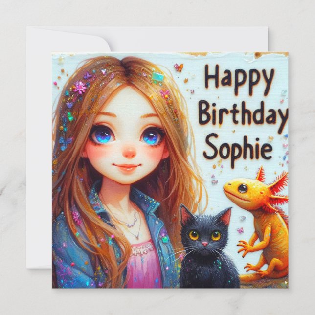 SOPHIE ~ Parabéns ~ AXOLOTL E CAT ~ (Frente)