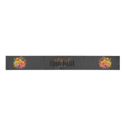 Sophisticated Floral Design Black Orange Flowers 