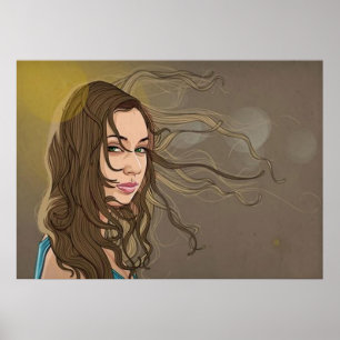 Soprando na Poster de vento