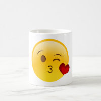 Soprar uma caneca emoji beijo