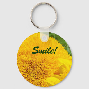 Sorria! chaveiros Verão Amarelo Sunflower Happy