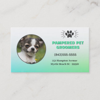Sorria de Chihuahua Pet Groomer Cartão de visita