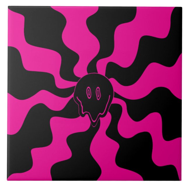 Sorria derretida - Magenta e Preto (Frente)