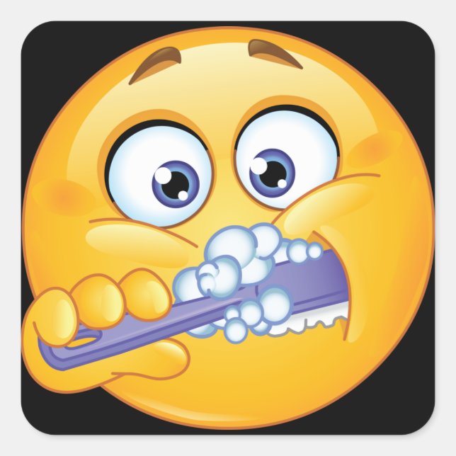 Sorria - Escove o adesivo dos dentes (Frente)