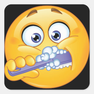 Sorria - Escove o adesivo dos dentes