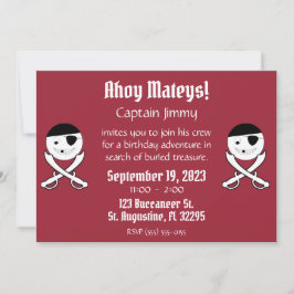 Sorria Face Jolly Roger Pirata Convite de festas