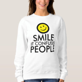 Sorria que confunde a camisa de citação do pessoas