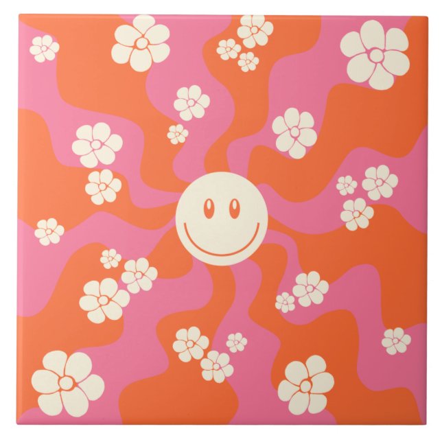 Sorria - Rosa, Laranja e Creme (Frente)
