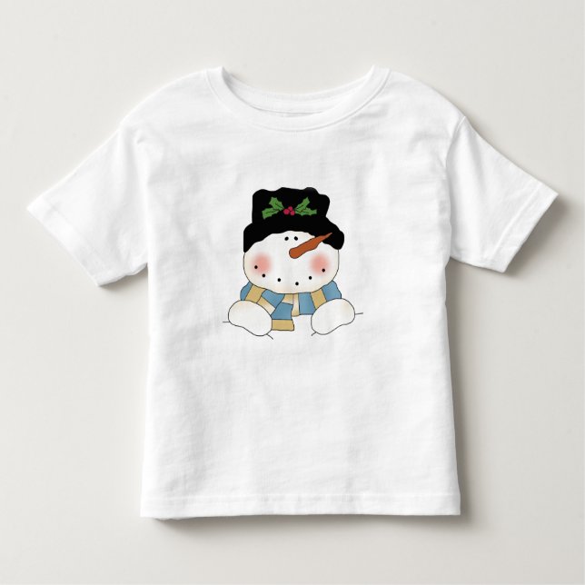 Sorrindo Camisetas e presentes de boneco de neve (Frente)