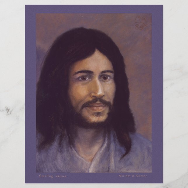 Sorrindo Jesus Pastel Painting de Miriam Kilmer (Frente)