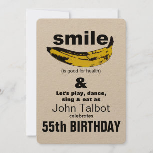 Sorrir é bom para o 55º Convite de Aniversário 