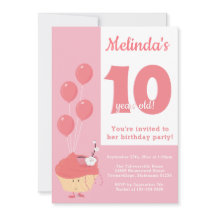 Sorriso de aniversário do Cupcake rosa | Convite