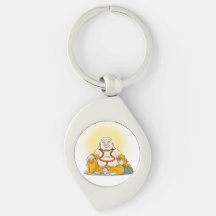 Sorriso Maitreya Buddha Metal Chaveiro