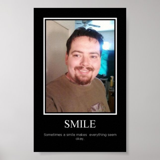sorriso motivador de poster (Frente)