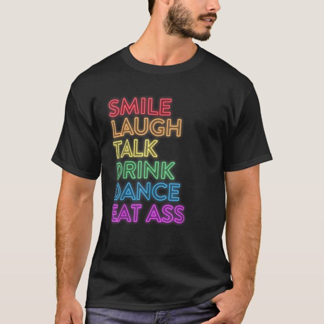 Sorriso Palavra Beba Dança LGBT Orgulho T Camisa (Frente)