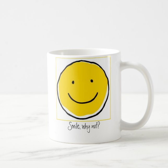 Sorriso, por que não?  Caneca de café (Direita)