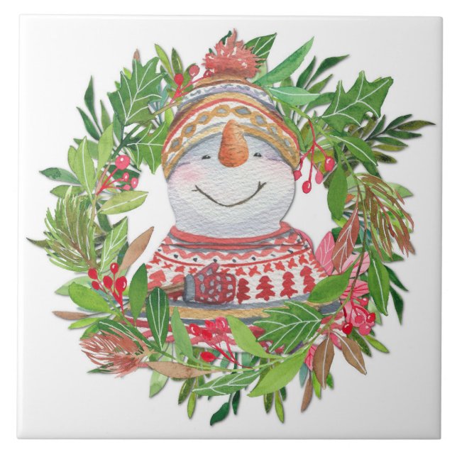 Sorriso Snowman Wreath Natal (Frente)
