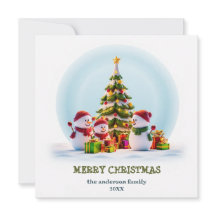 Sorrisos de neve e feriado Cartão de Natal animado