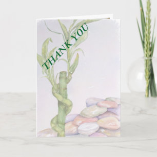 SORTE CARTÕES DE AGRADECIMENTOS DE BAMBOO