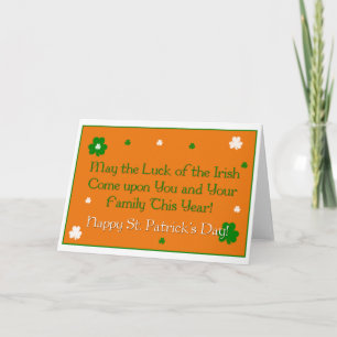 Sorte da Rua irlandesa do Provérbio. Cartão do Dia