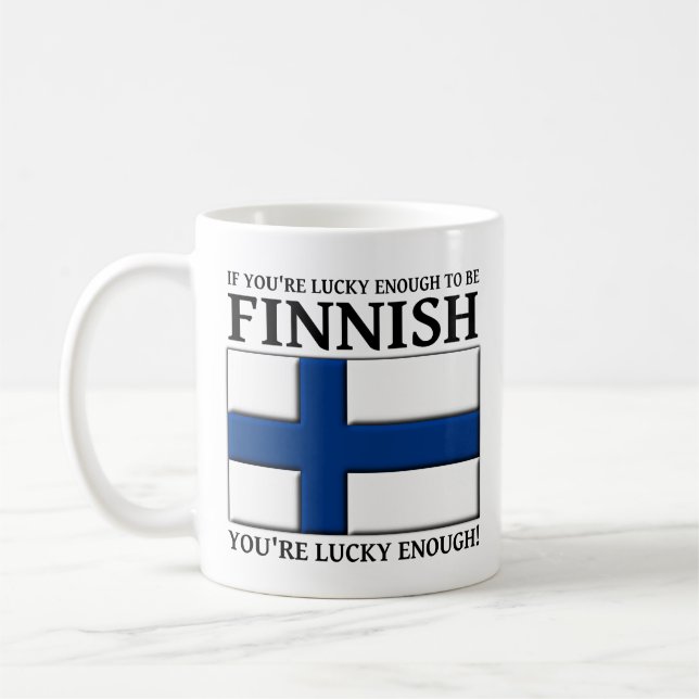 Sorte O Suficiente De Ser Caneca Finlandesa (Esquerda)