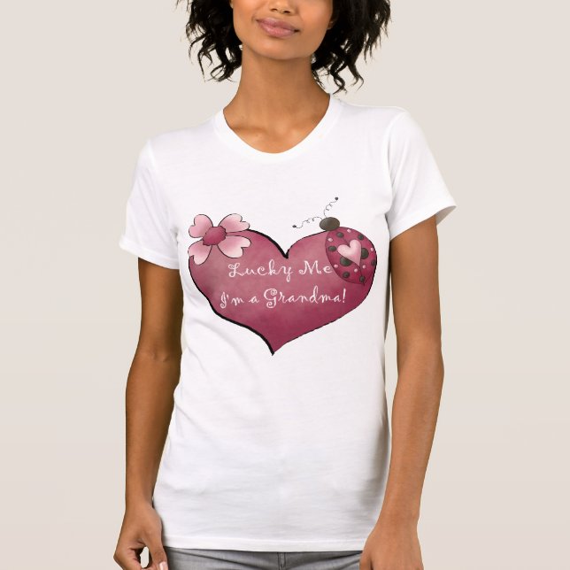 Sorte que sou Camisetas e presentes da vovó (Frente)