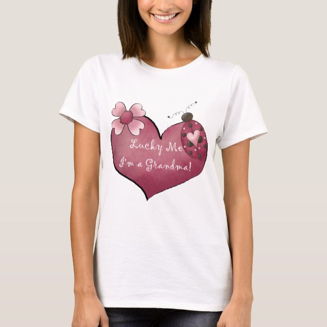 Sorte que sou Camisetas e presentes da vovó (Frente)