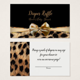 Sorteio de Chá de Bebê Arco Leopardo Guepardo Ouro