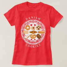 Sortido de camiseta de biscoitos dinamarqueses em